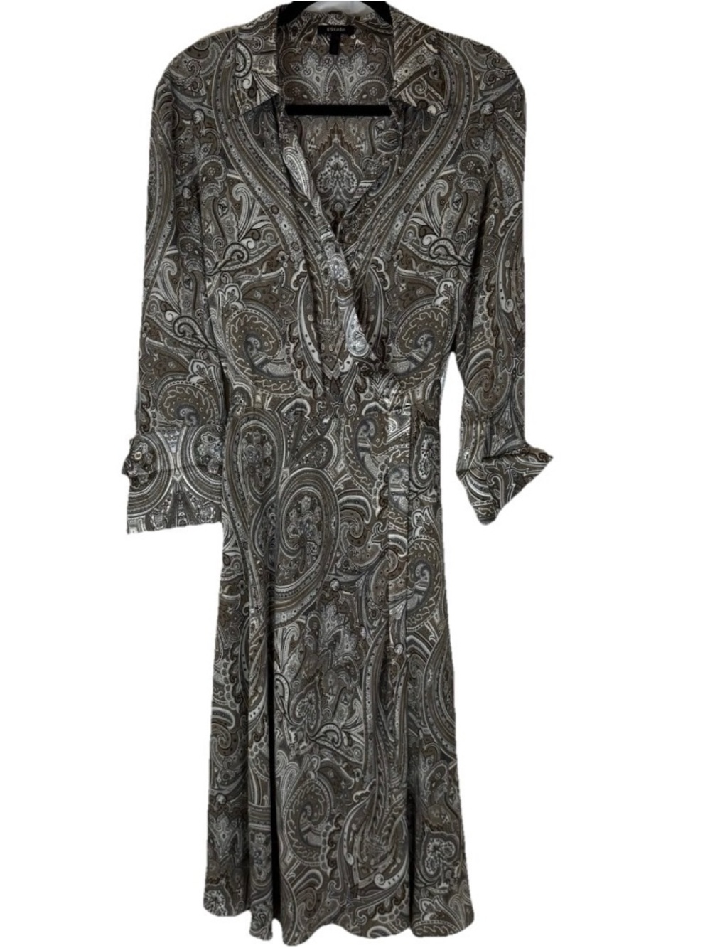 Escada 100% Silk Paisley Print Dress